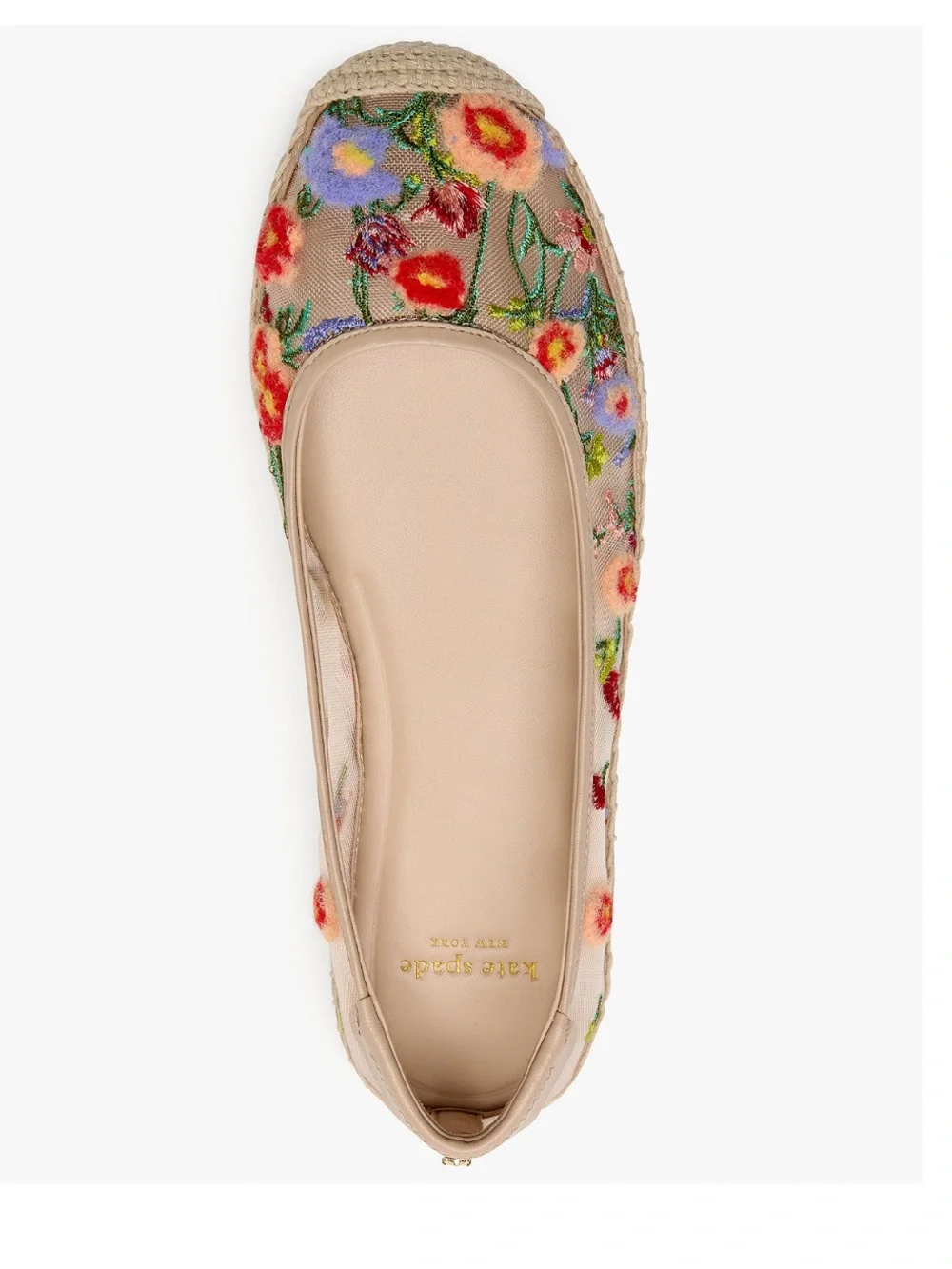 kate spade new york Women Whimsical Garden Mesh Espadrille Ballet Flats Size 9